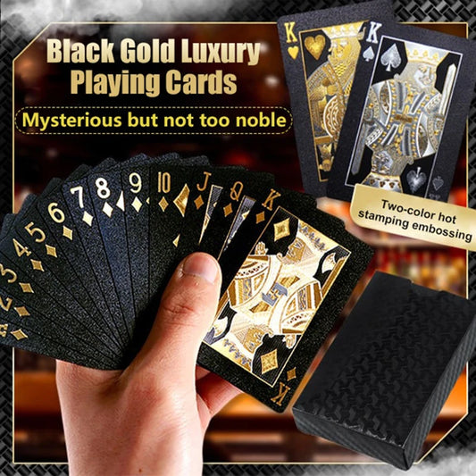 Color Black Gold Foil Playing Card Game Card Group Washable Poker Suit Magic Dmagic Package Entertainment Game Gift Collection
